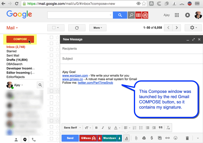 add calibri font in gmail